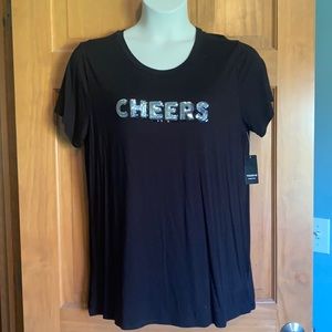 Torrid black super soft tee “cheers”